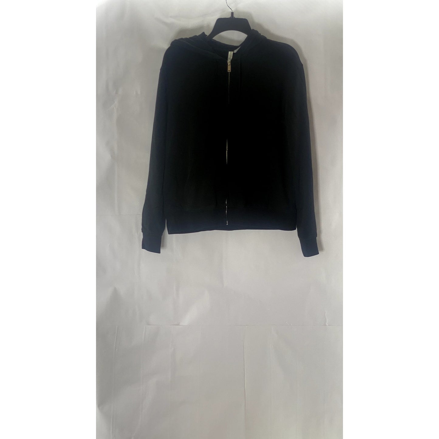 DIVIDED By H&M Women's Black Solid Casual Zip-Up Hooded Sweater SZ S