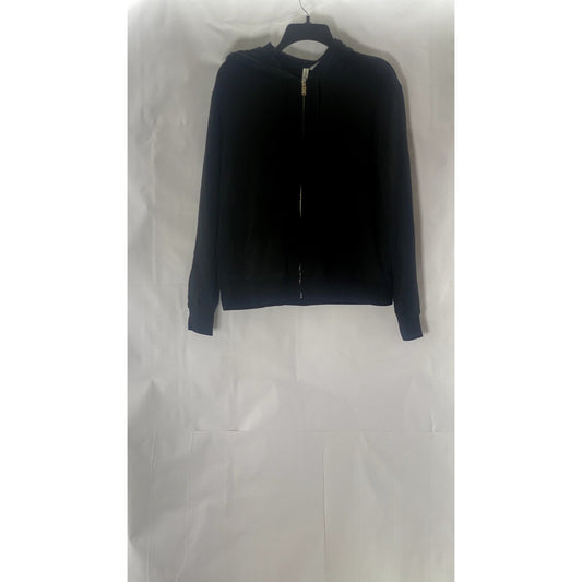 DIVIDED By H&M Women's Black Solid Casual Zip-Up Hooded Sweater SZ S