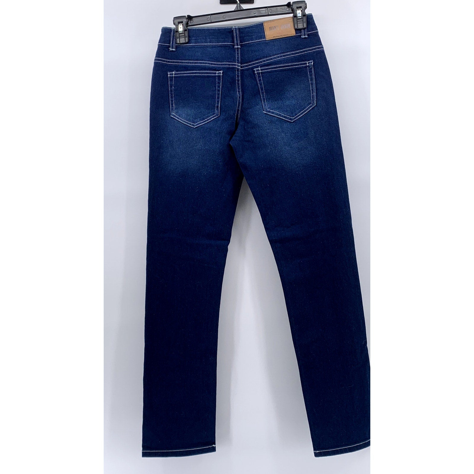 JEANS DENIM Women's Dark Blue Wash Regular-Fit Slim-Leg Jeans SZ 4