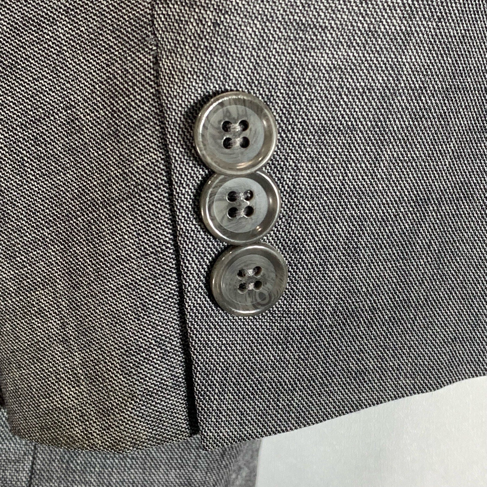 H By HALSTON Men's Gray Three-Button Notch Lapel Blazer SZ 48