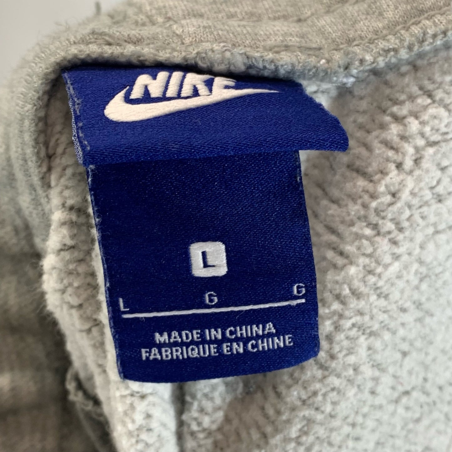 NIKE Men's Gray Club Fleece Drawstring Waist Pull-On Jogger Pants SZ L