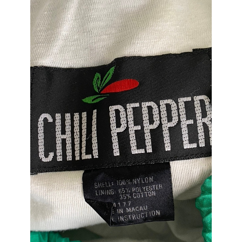 CHILI PEPPER Men's Vintage Green Nylon Drawstring Pull-On Lined Pants SZ L