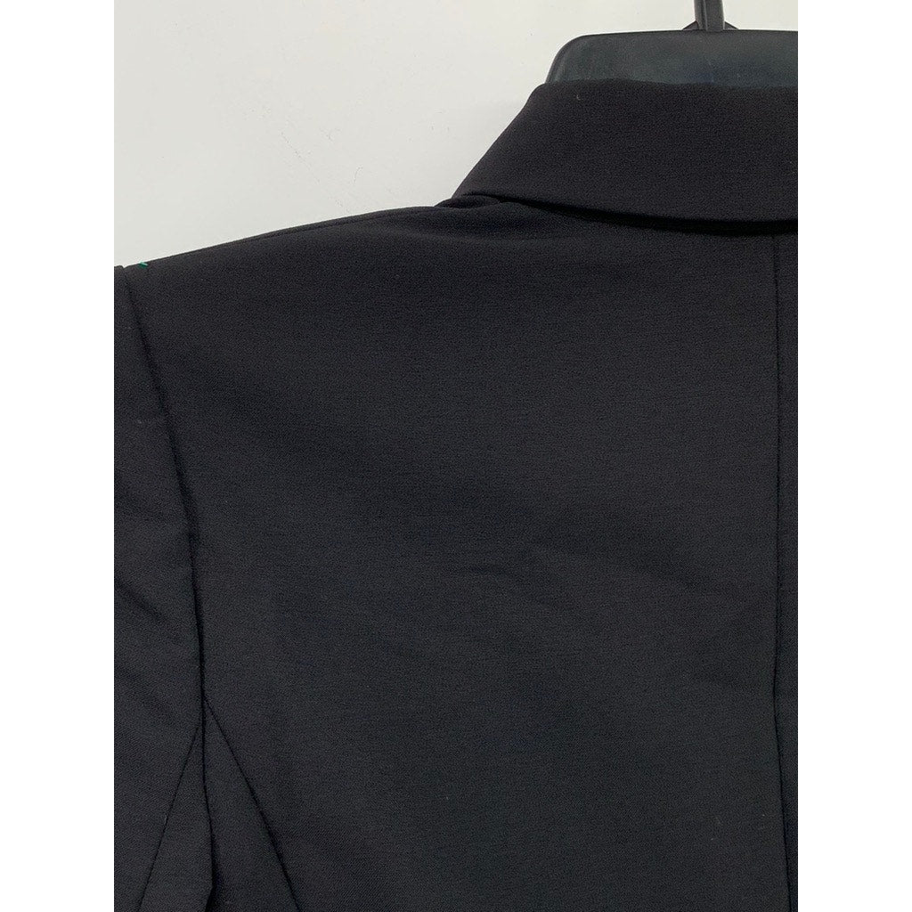 J.CREW Women's Black Solid One-Button Long Sleeve 1035 Bi-Stretch Blazer SZ 00