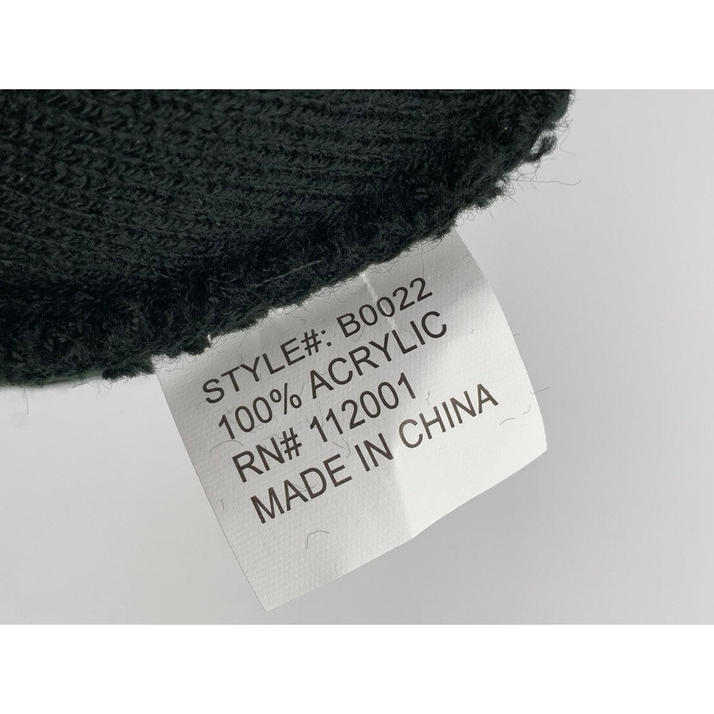 UNBRANDED Black Knit Embroidered Origami Bird Beanie SZ OS