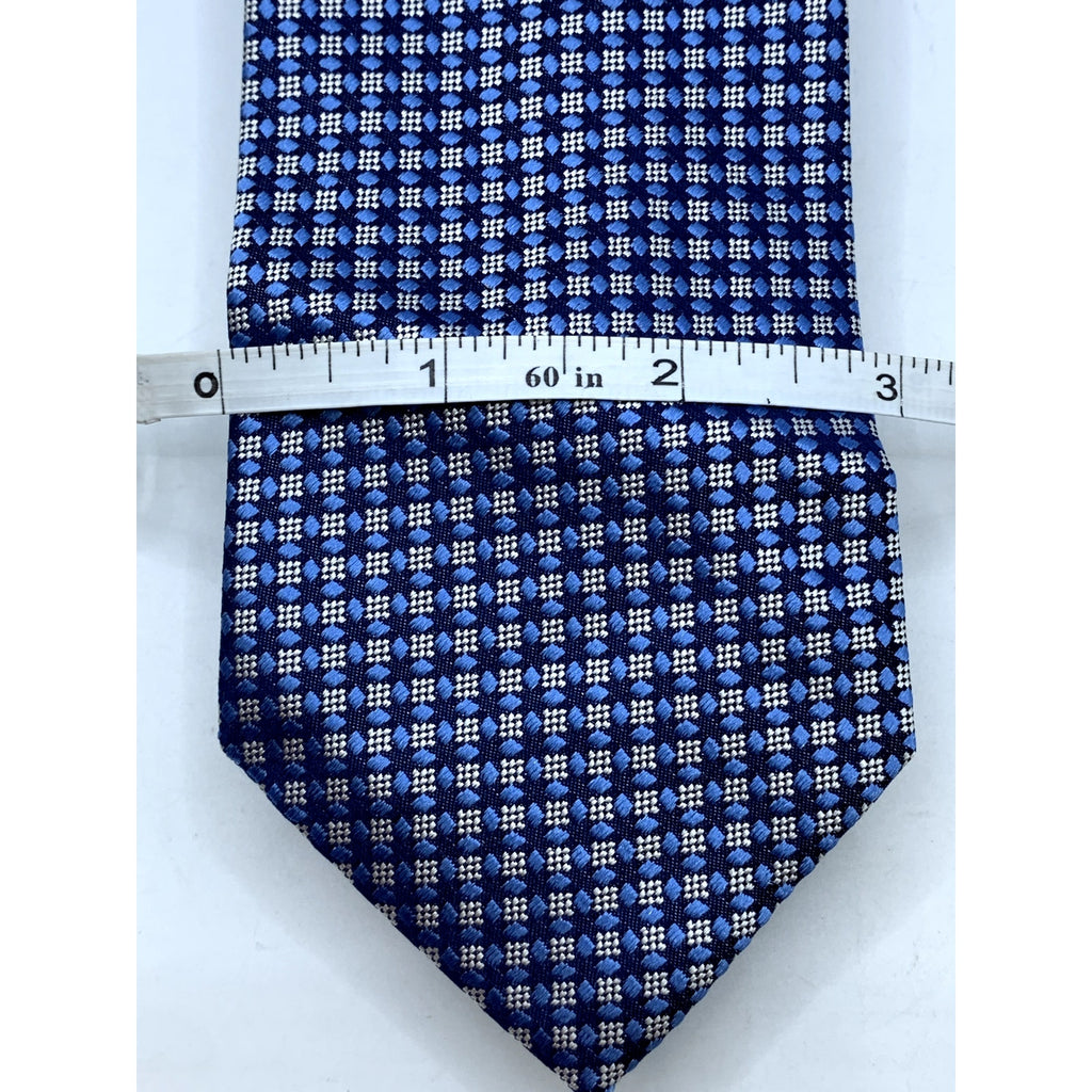 JOS. A. BANK Men's Blue Embroidered Geo Print Tie