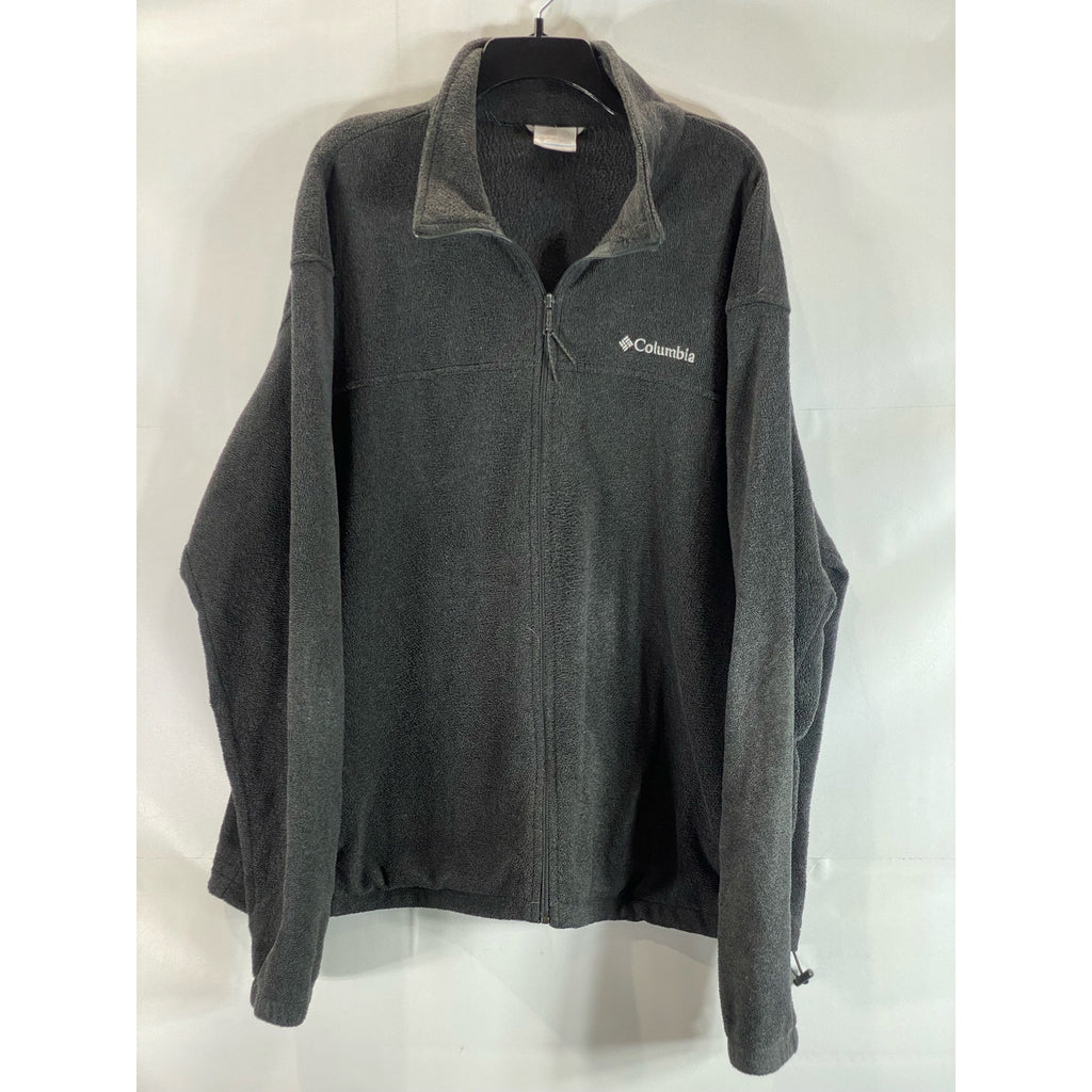 COLUMBIA Sportswear Men's Gray Granite Mountain Fleece Zip-Up Jacket SZ 2XL