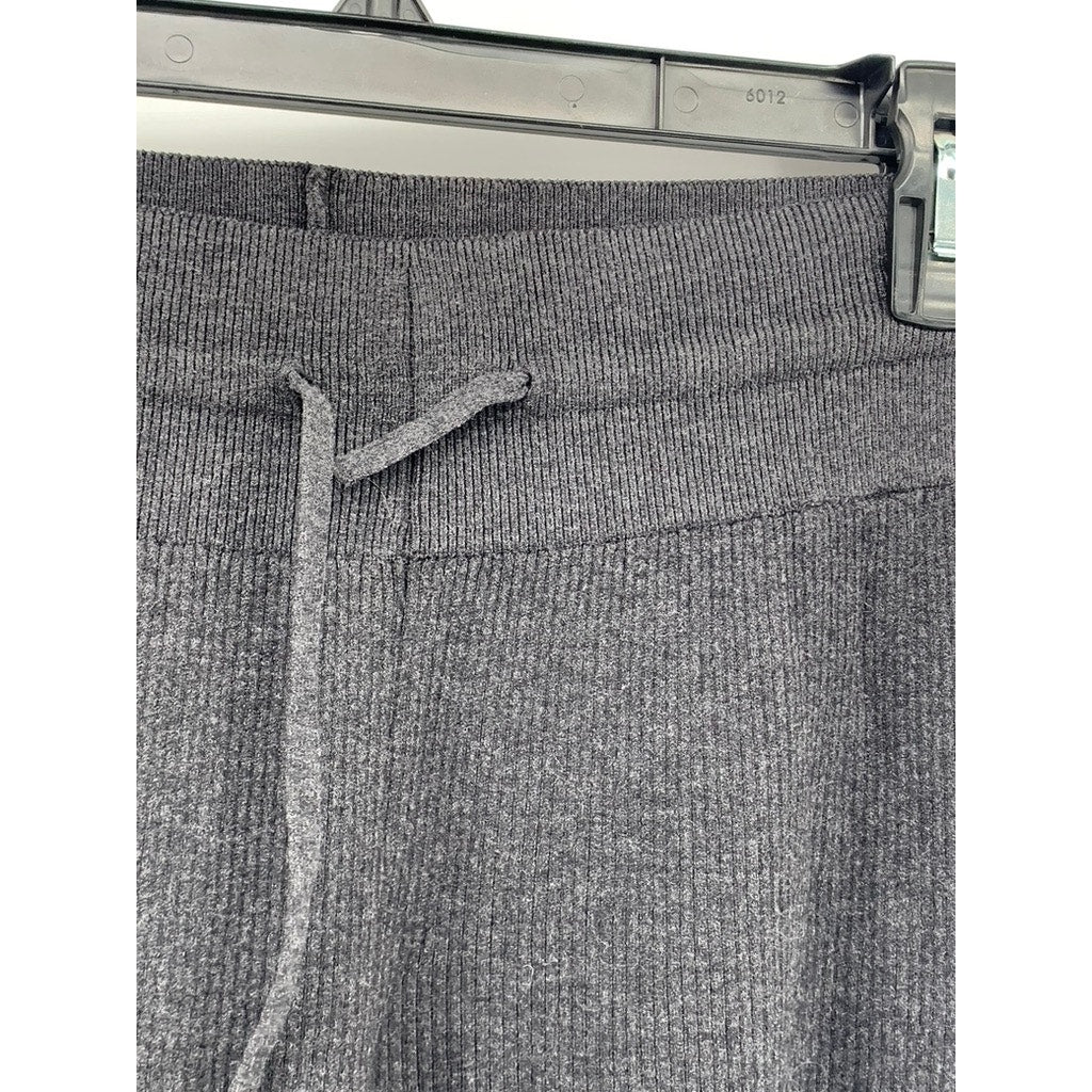 UNBRANDED Women's Charcoal Gray Drawstring Wide-Leg Relaxed Fit Pants SZ XS