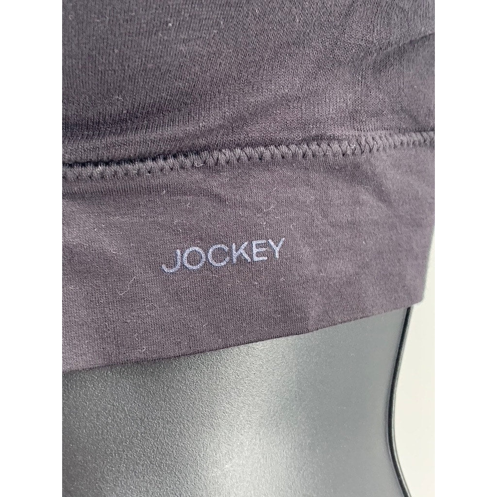 JOCKEY Women's Black Solid Padded Spaghetti Strap V-Neck Bralette SZ M
