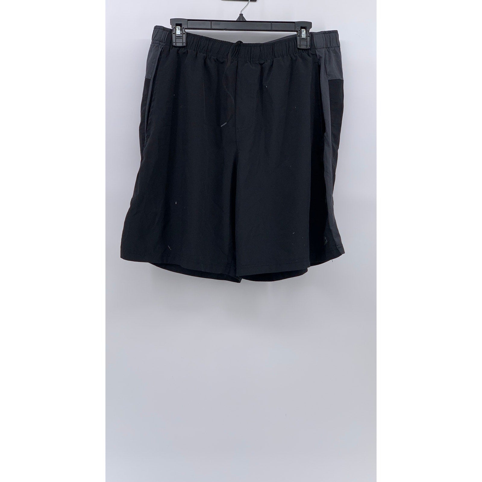 RBX ACTIVE Men's Black-Gray X-Dri Performance Drawstring Shorts SZ L