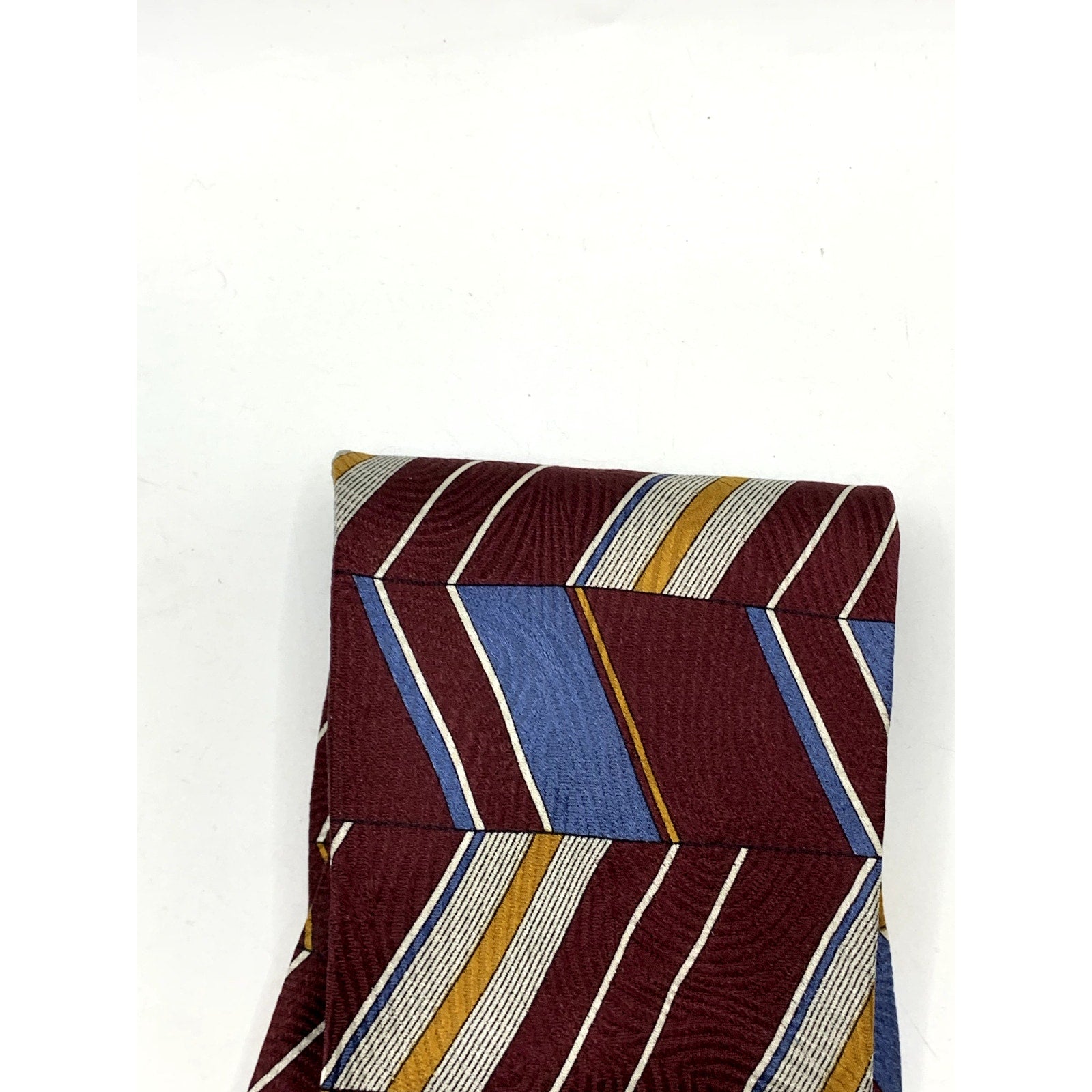 GJ CAHN Men's Vintage Silk Abstract Geometric Pattern Mixed Color Tie