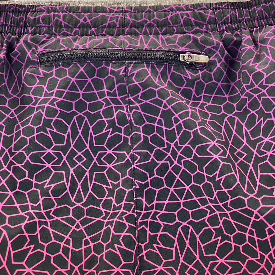 NIKE Women's Pink Starglass Printed Dri-FIT Drawstring Waist Running Shorts SZ S