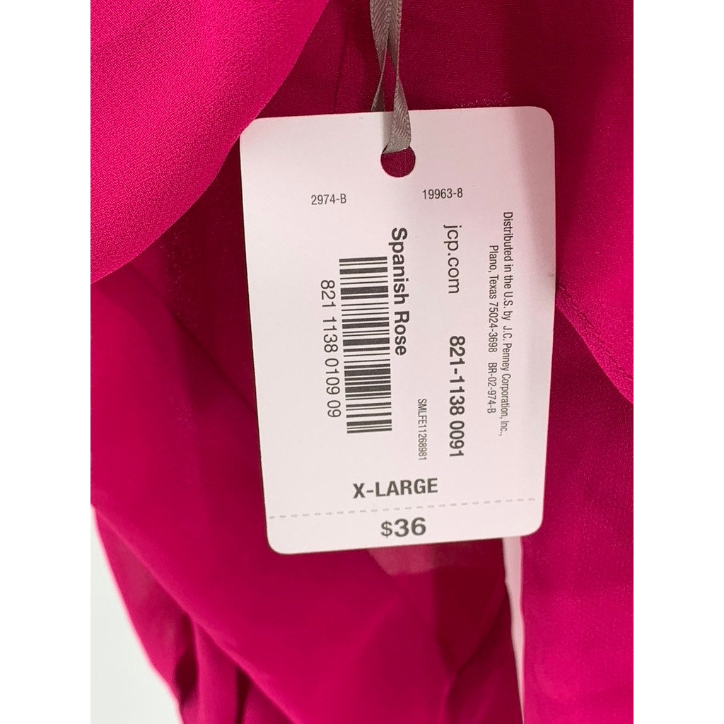 BELLE SKY Women's Spanish Rose Tiered Long Sleeve Top SZ XL