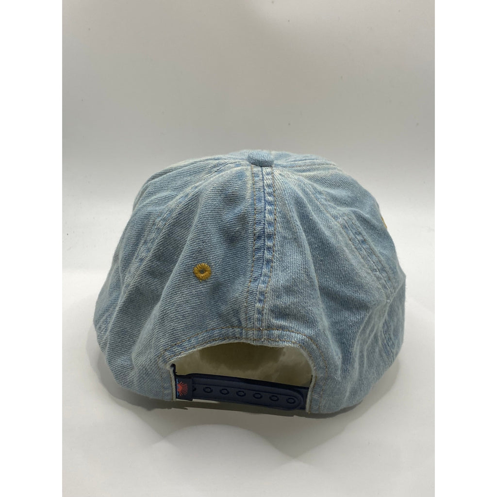 FAHERTY BRAND Men's Light Blue Denim Mountain Patch Baseball Hat SZ OS