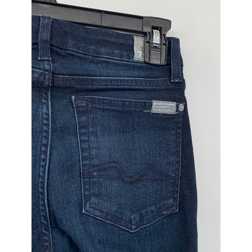 7 FOR ALL MANKIND Women’s Indigo Blue Denim Karah Straight Leg Jeans SZ 27