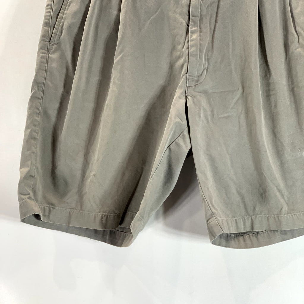 BANANA REPUBLIC Men's Tan Vintage Pleated Front Chino Shorts SZ 34