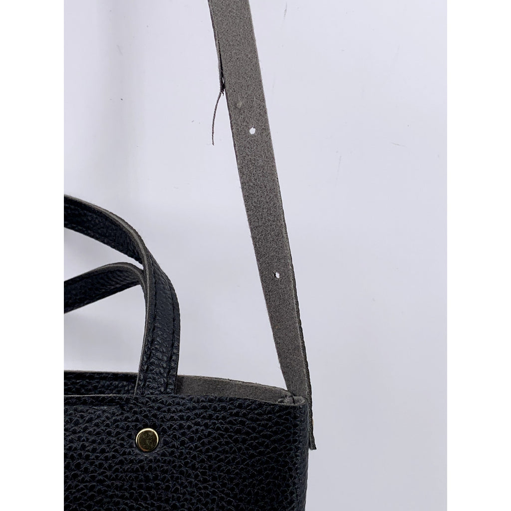 UNBRANDED Women's Black Faux Leather Small Crossbody Bag