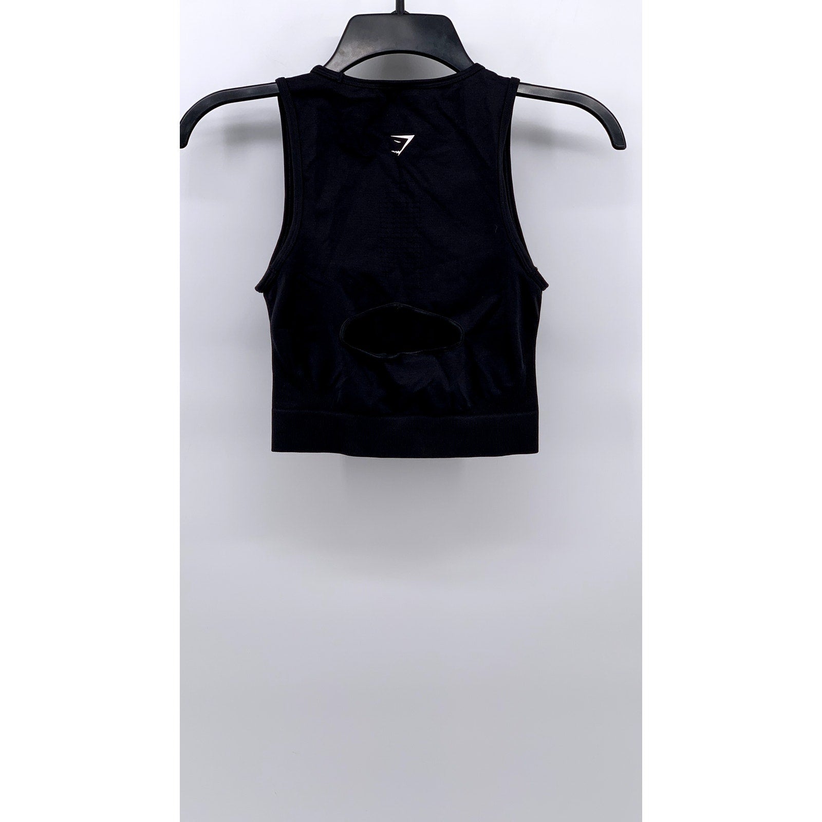 GYMSHARK Women's Black Cutout Cropped Tank Top SZ XS