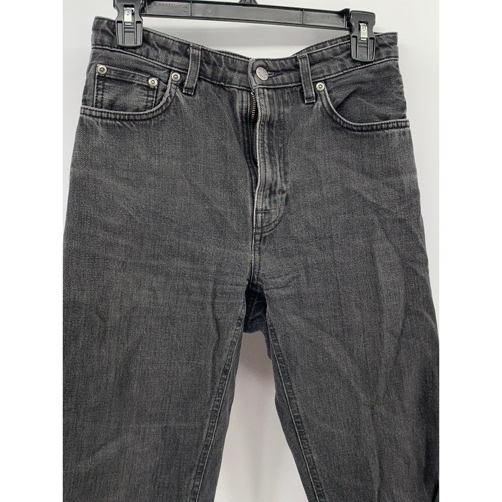 NUDIE JEANS CO Men's Black Denim Slim-Leg Jeans SZ 28X26