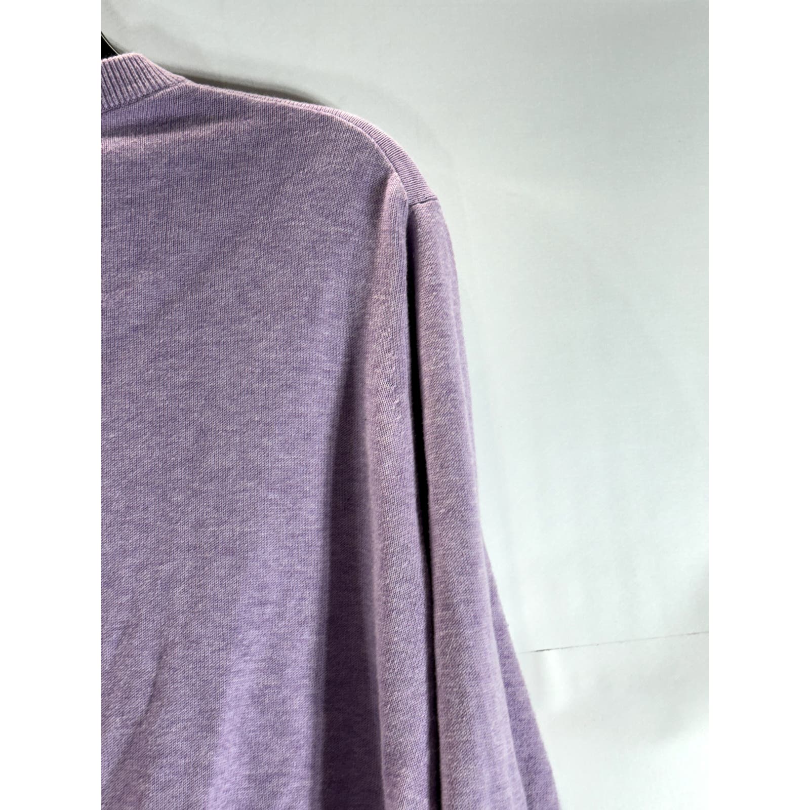 UNTUCKIT Men's Lilac V-Neck Cotton Long Sleeve Pullover Sweater SZ M