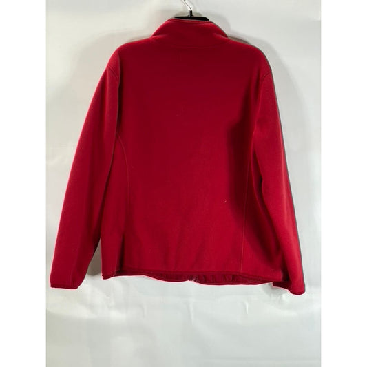TRADITION COUNTRY COLLECTION Women's Plus Size Red Fleece Zip-Up Sweater SZ 1X