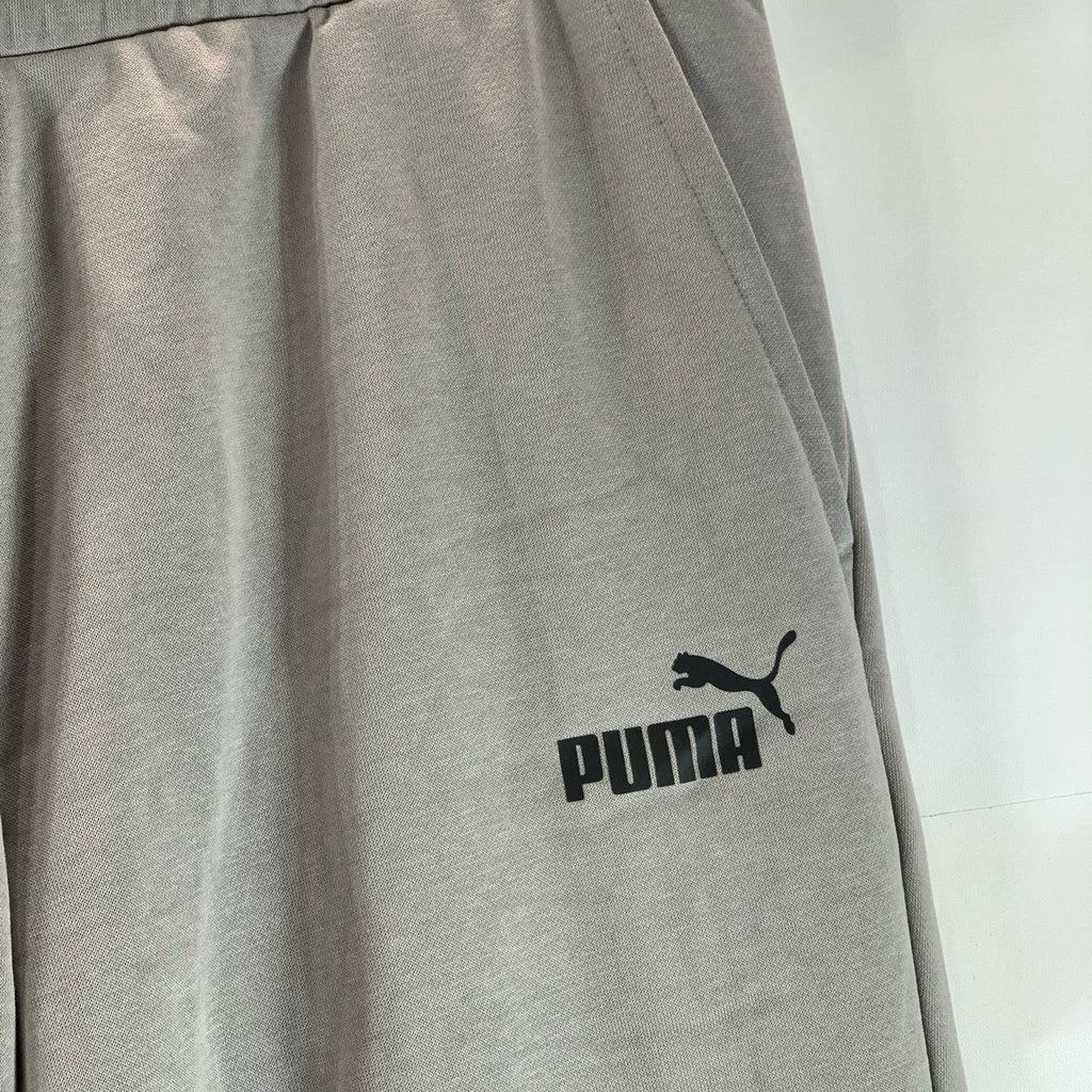 PUMA Men's Concrete Gray Essential Logo Fleece Pull-On Sweatpants SZ XL