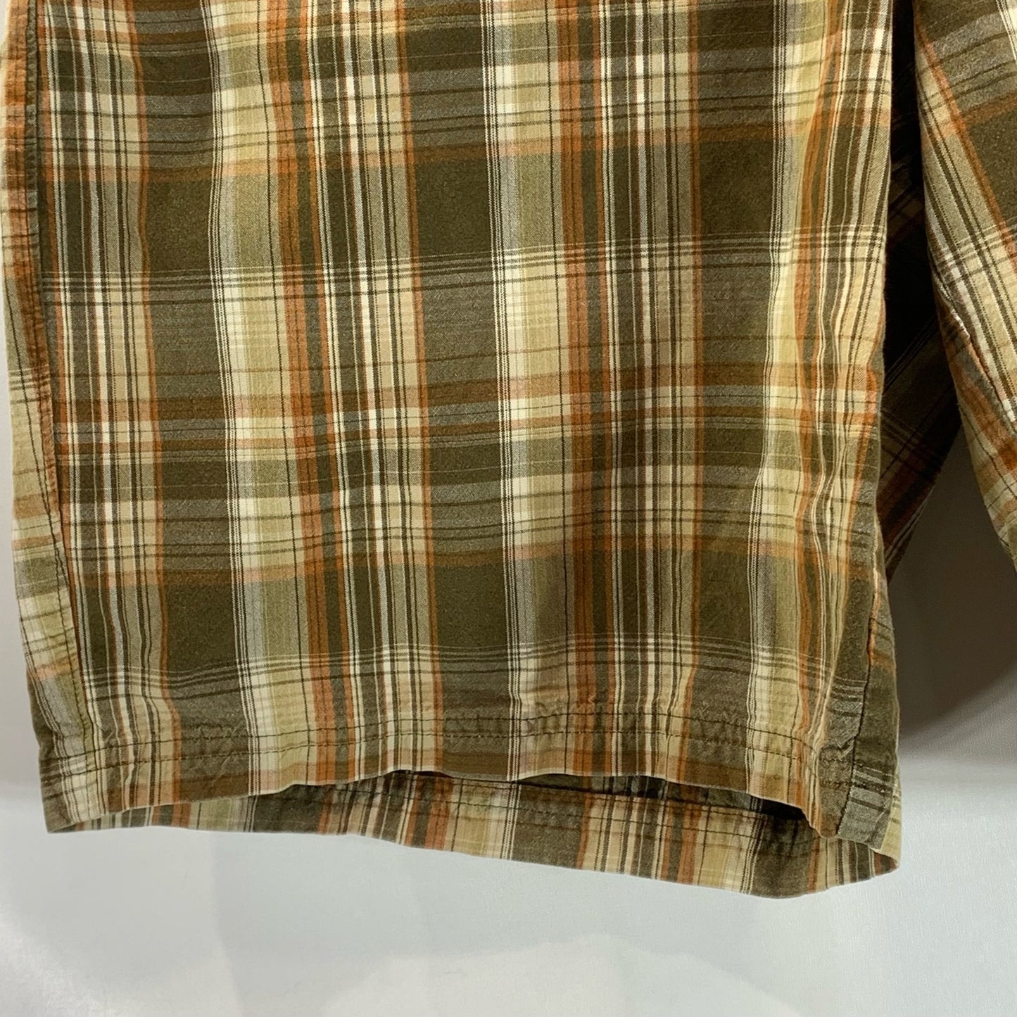 COLUMBIA Sportswear Men's Tan Plaid Casual Regular-Fit Shorts SZ 38