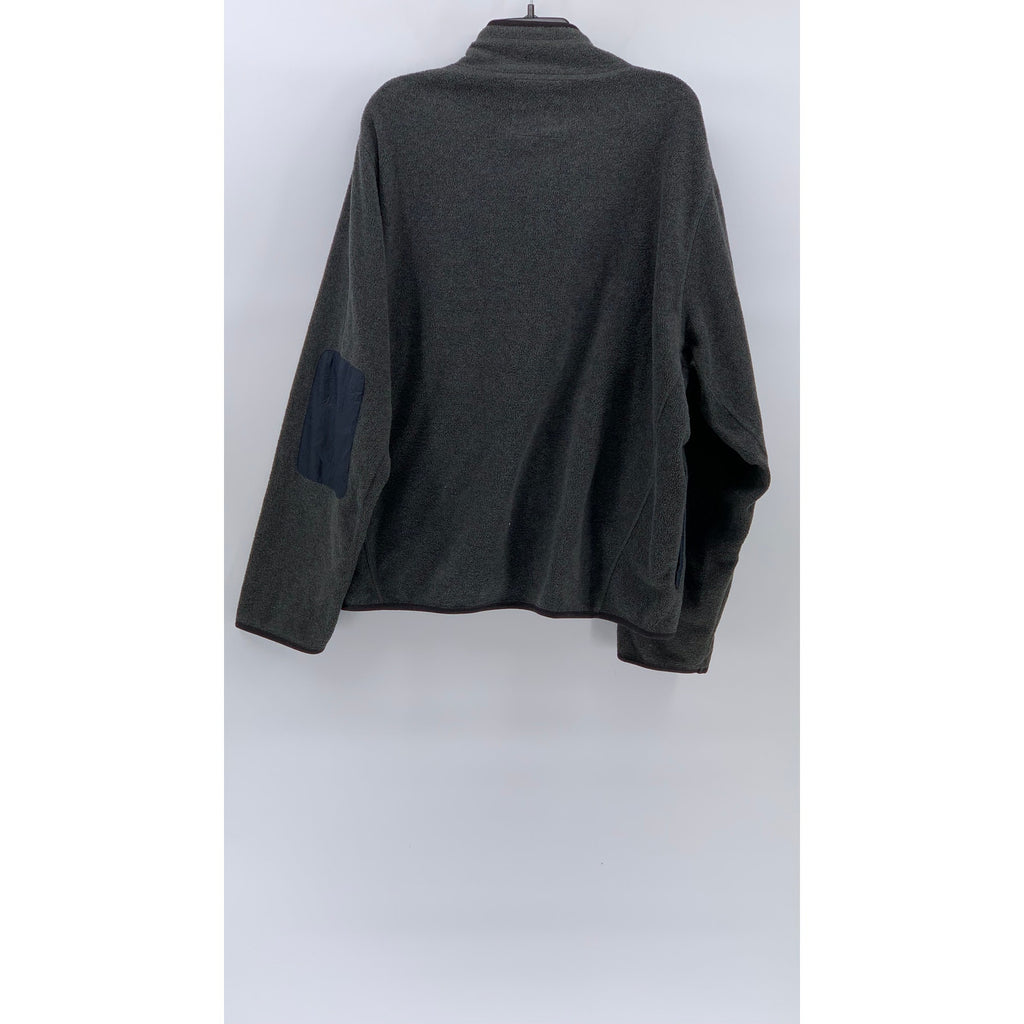 RALPH LAUREN POLO JEANS CO Men's Vintage Gray-Navy Fleece Zip-Up Sweater SZ XL