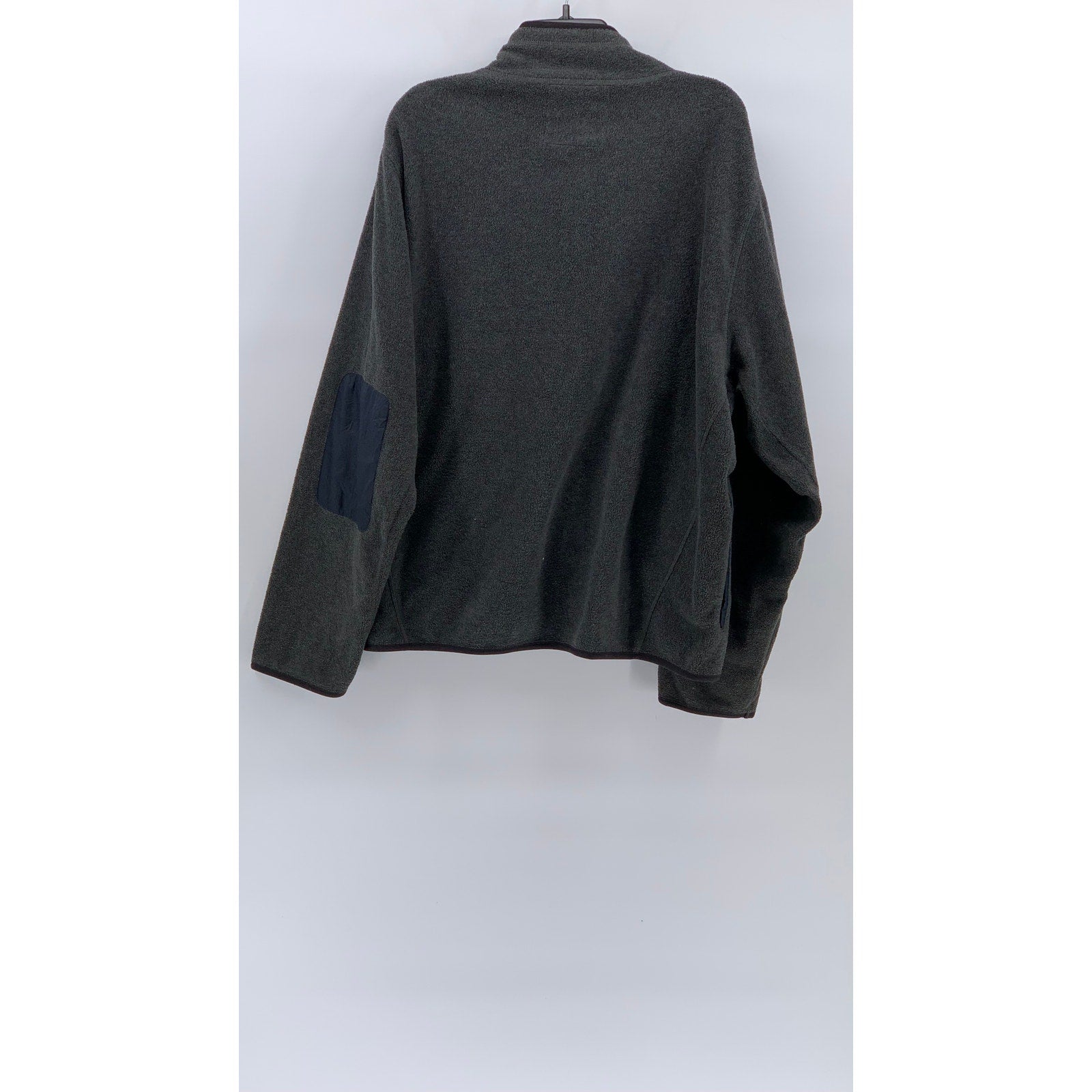 RALPH LAUREN POLO JEANS CO Men's Vintage Gray-Navy Fleece Zip-Up Sweater SZ XL