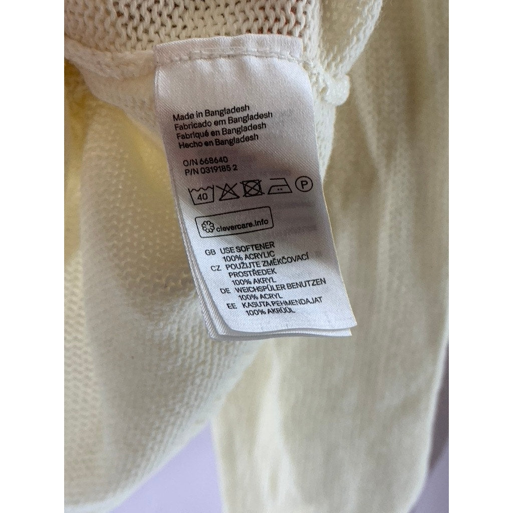 DIVIDED BY H&M Women's Cream Knit Crewneck Pullover Sweater SZ M