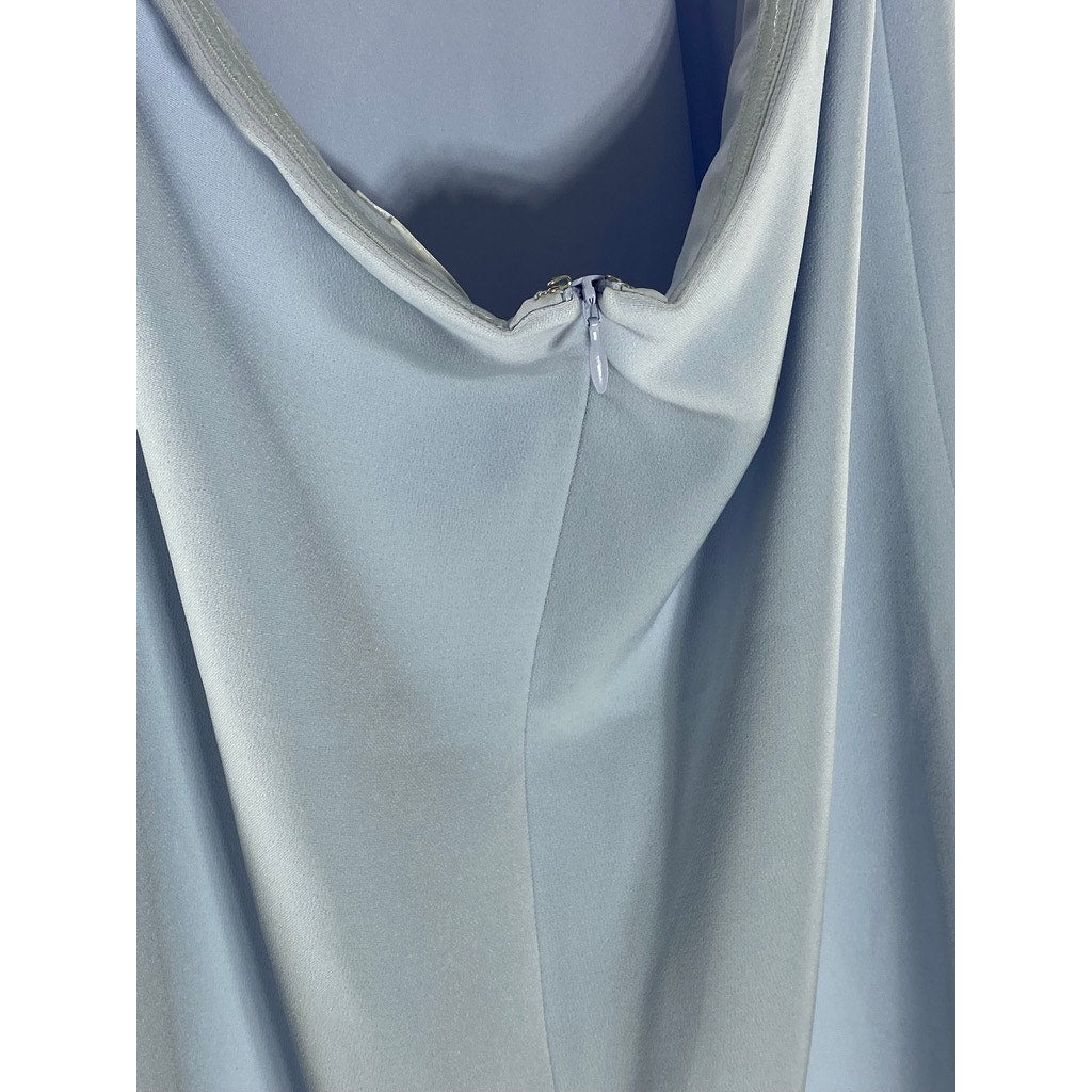 CLUB MONACO Women’s Light Blue Bowee Halter Sleeveless A-Line Mink Dress SZ 4