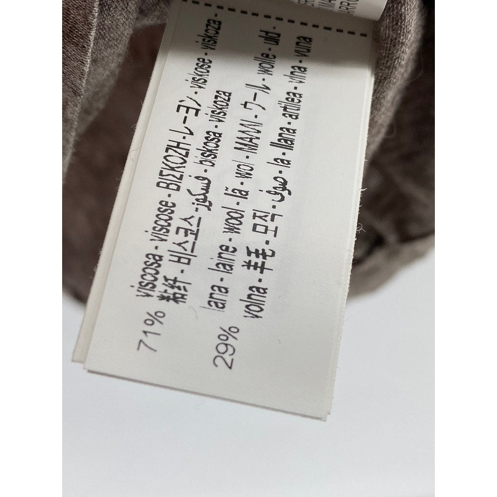 ZARA Men’s Beige Knit Viscose-Wool Long Sleeve Crewneck T-Shirt SZ L