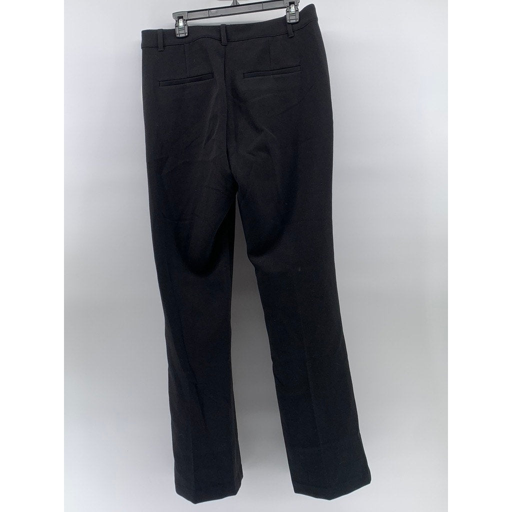 GAP Women's Black-Gold Mid-Rise Baby Boot Sailor Regular-Fit Pant SZ 14