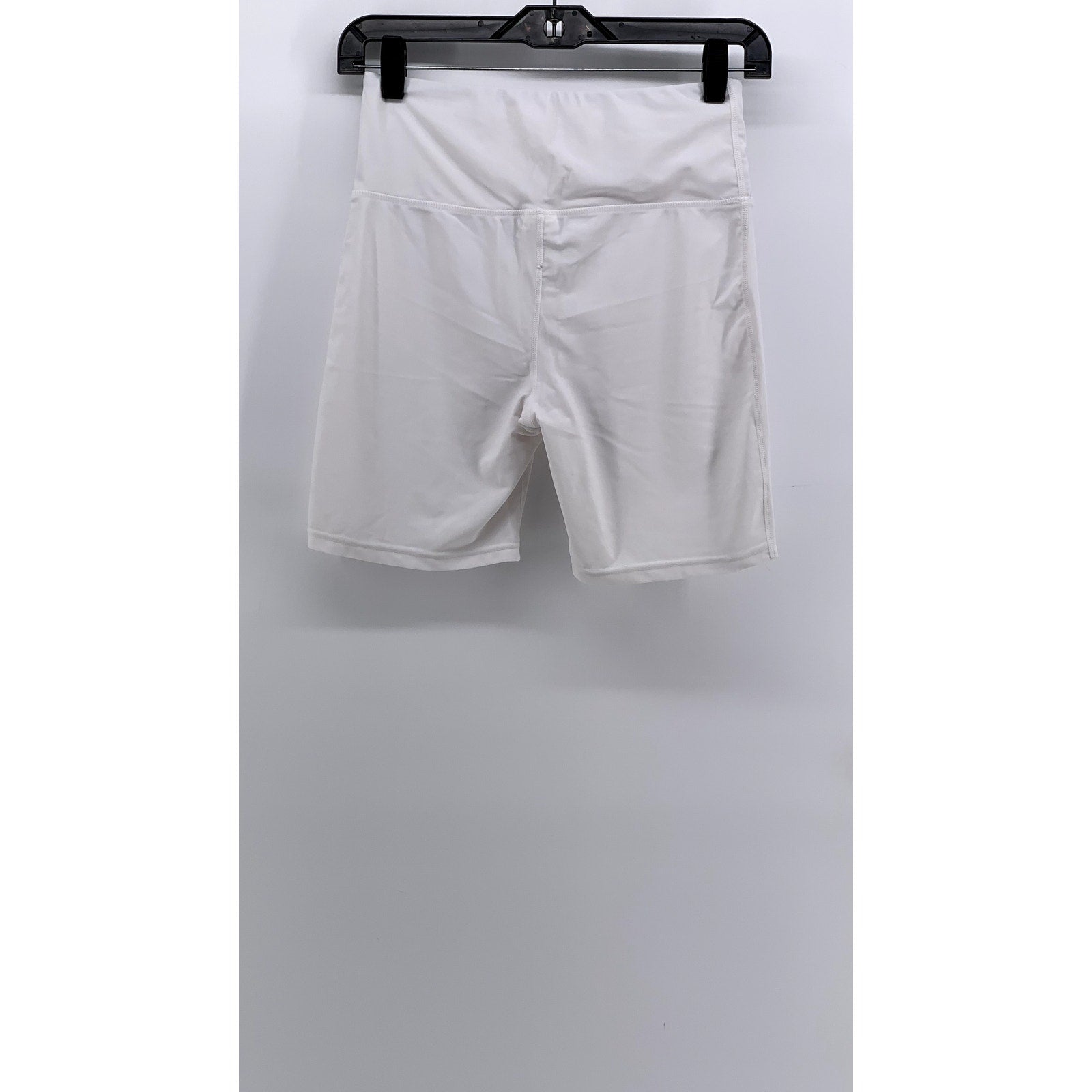 SHEIN Women's White Solid Pull-On High-Rise Active Biker Shorts SZ M