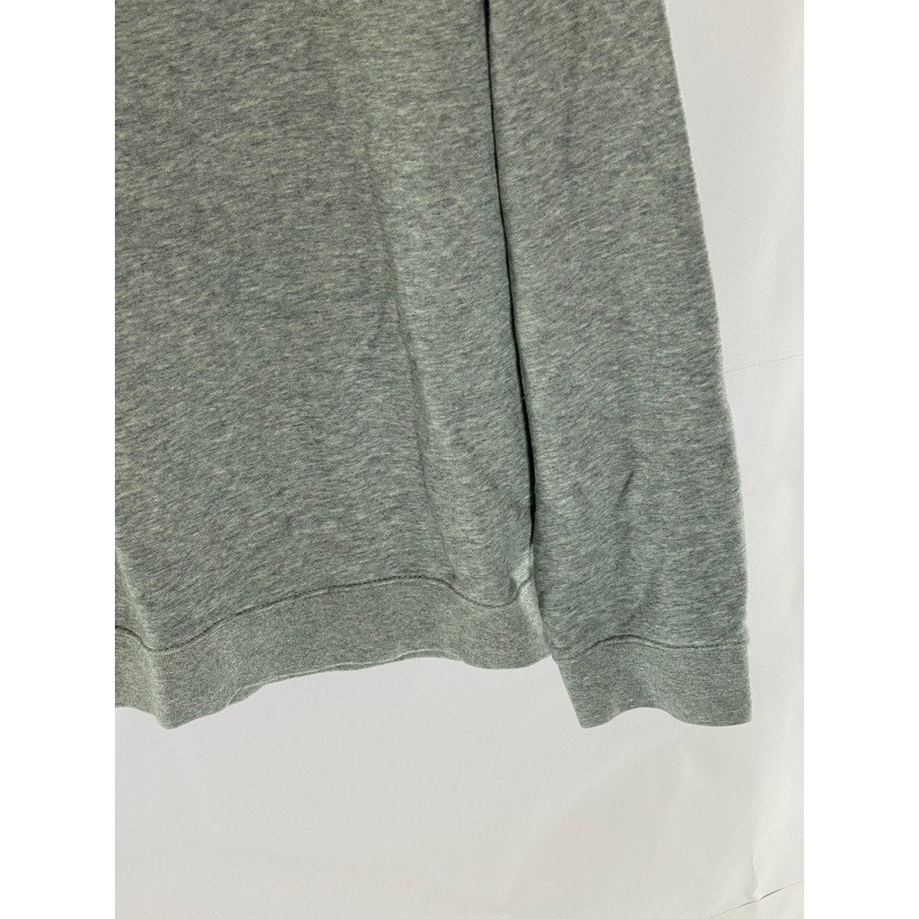 NIKE Men's Heather Gray Embroidered Logo Club Crewneck Casual Sweatshirt SZ XL