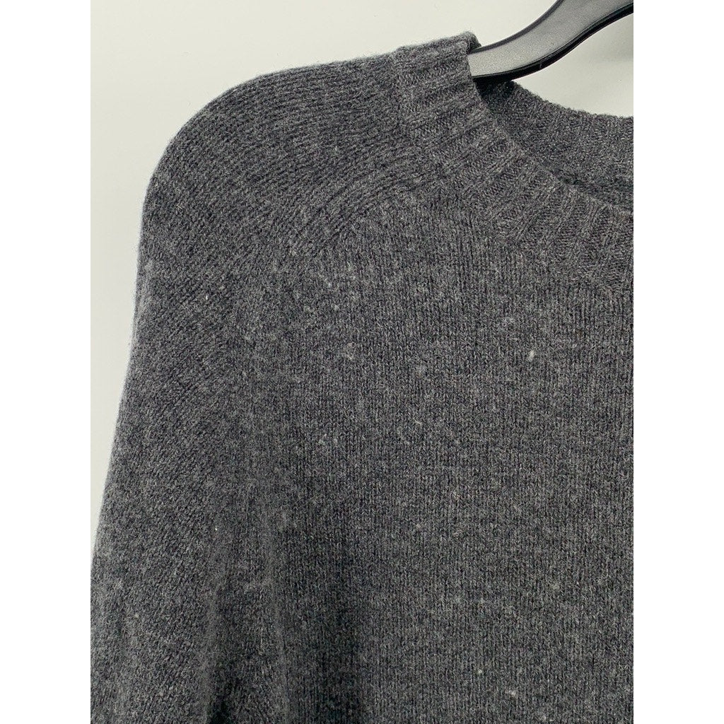 UNIQLO Men's Charcoal Gray Wool Crewneck Knit Long Sleeve Sweater SZ S