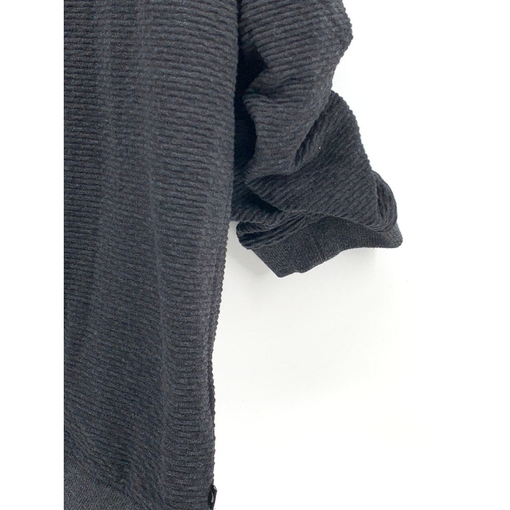 DENIM TOM TAILOR Women's Black Textured Crewneck Top SZ L
