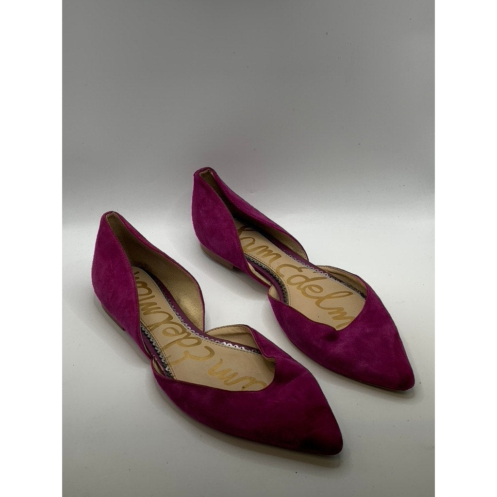 SAM EDELMAN Women's Berry Suede Pointed Toe Rodney D'Orsay Flats SZ 8