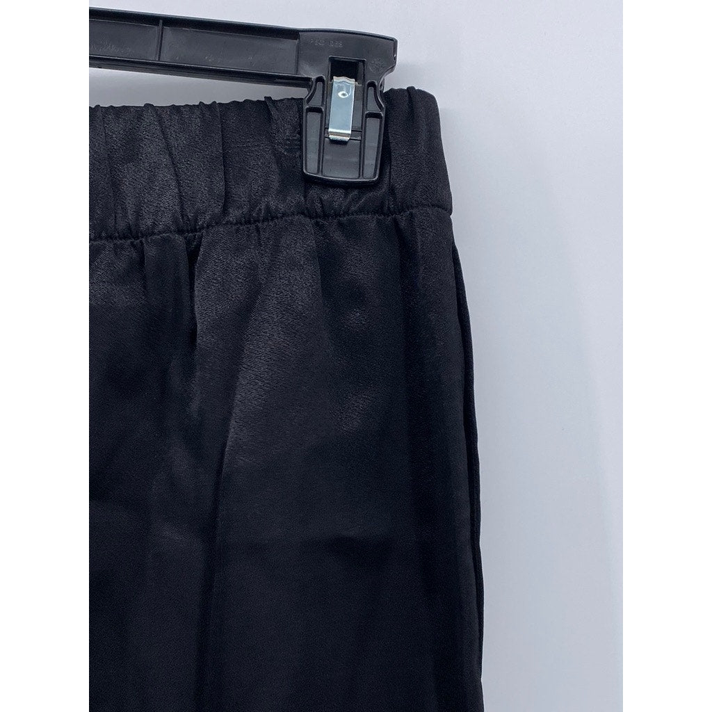 J.CREW Women's Black Astrid Elastic-Waist Relaxed-Fit Wide-Leg Pant SZ 6