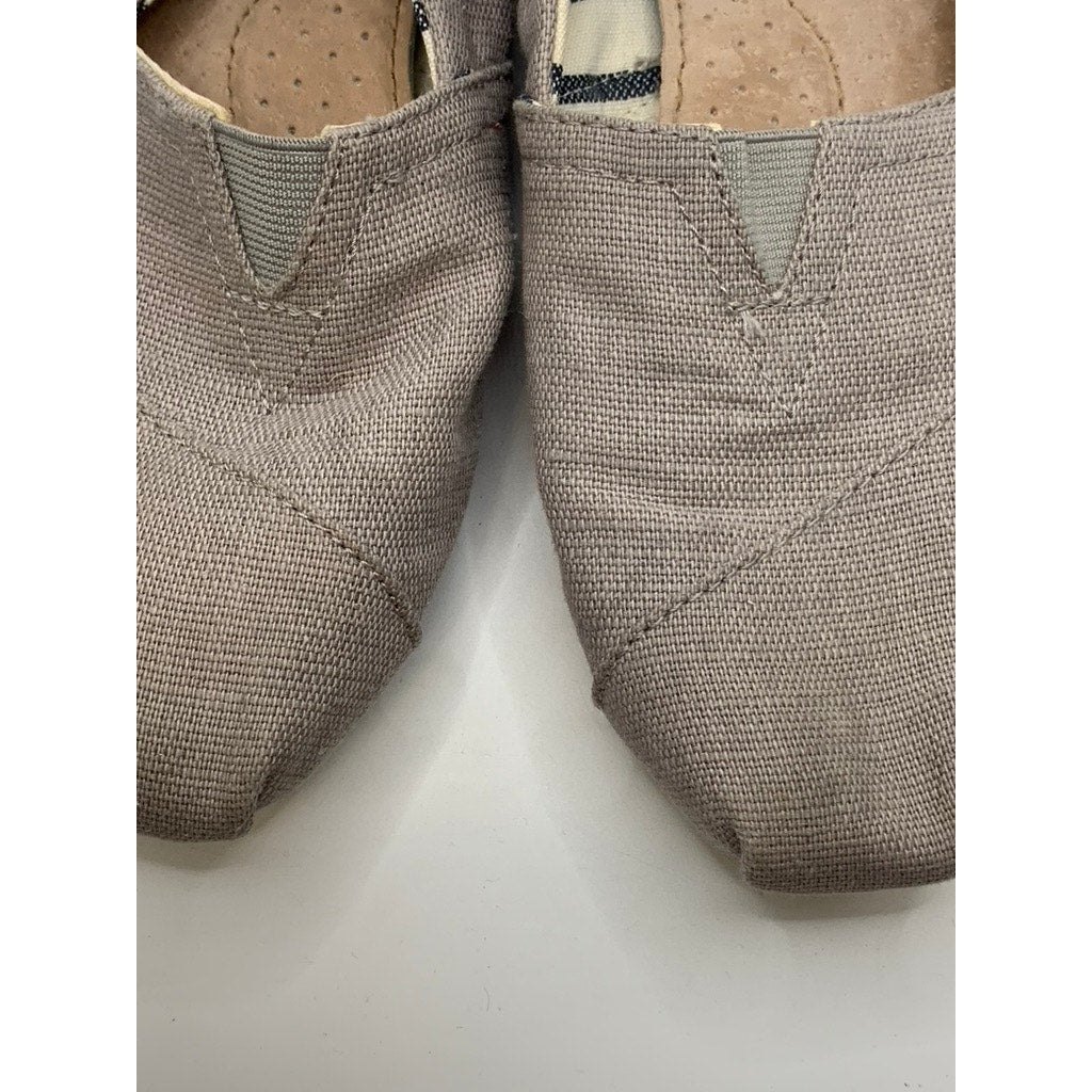 TOMS Women's Gray Classic Slip-On Flats SZ 7