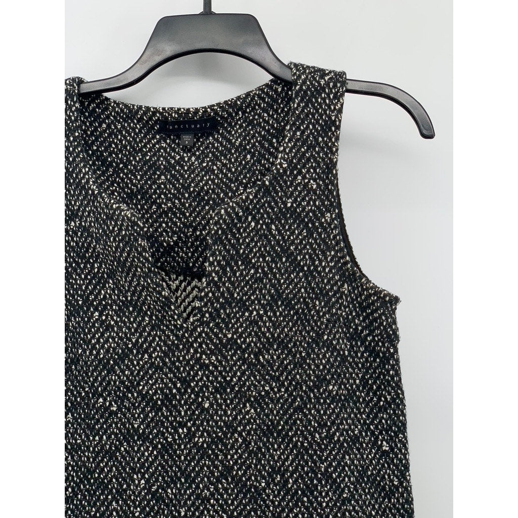 SANCTUARY Women's Black Knit Layered Sleeveless Top SZ S