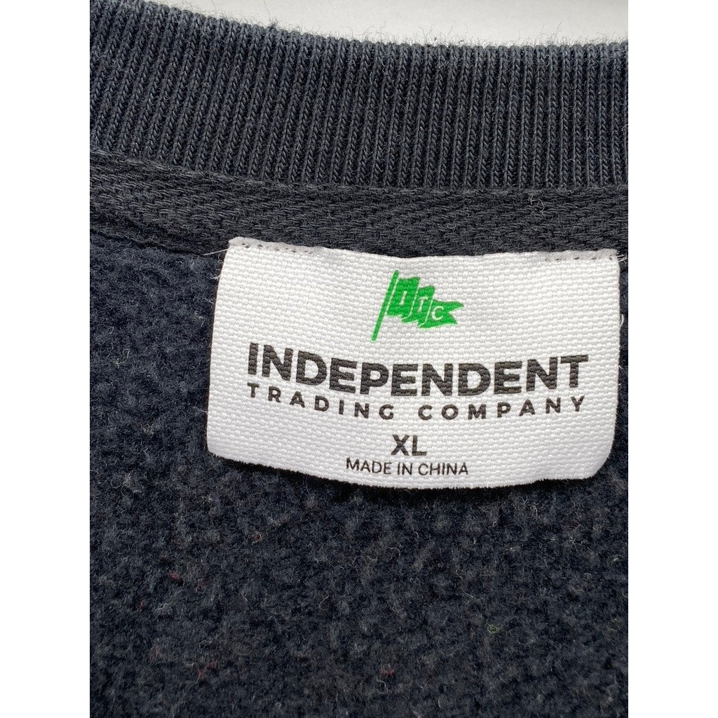 INDEPENDENT TRADING COMPANY Unisex Black Crewneck Long Sleeve Sweatshirt SZ XL