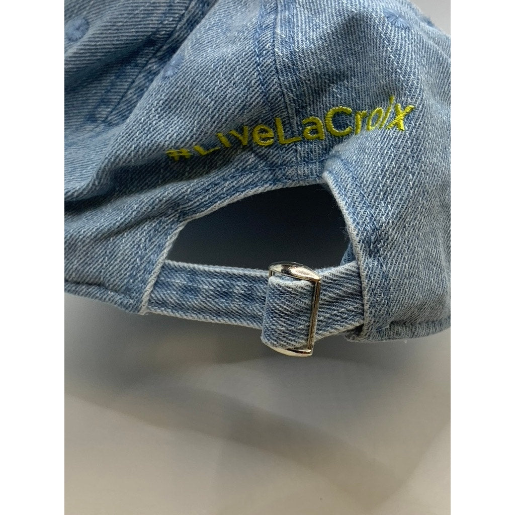 LA CROIX Men's Blue Denim Embroidered Logo Baseball Cap SZ OS