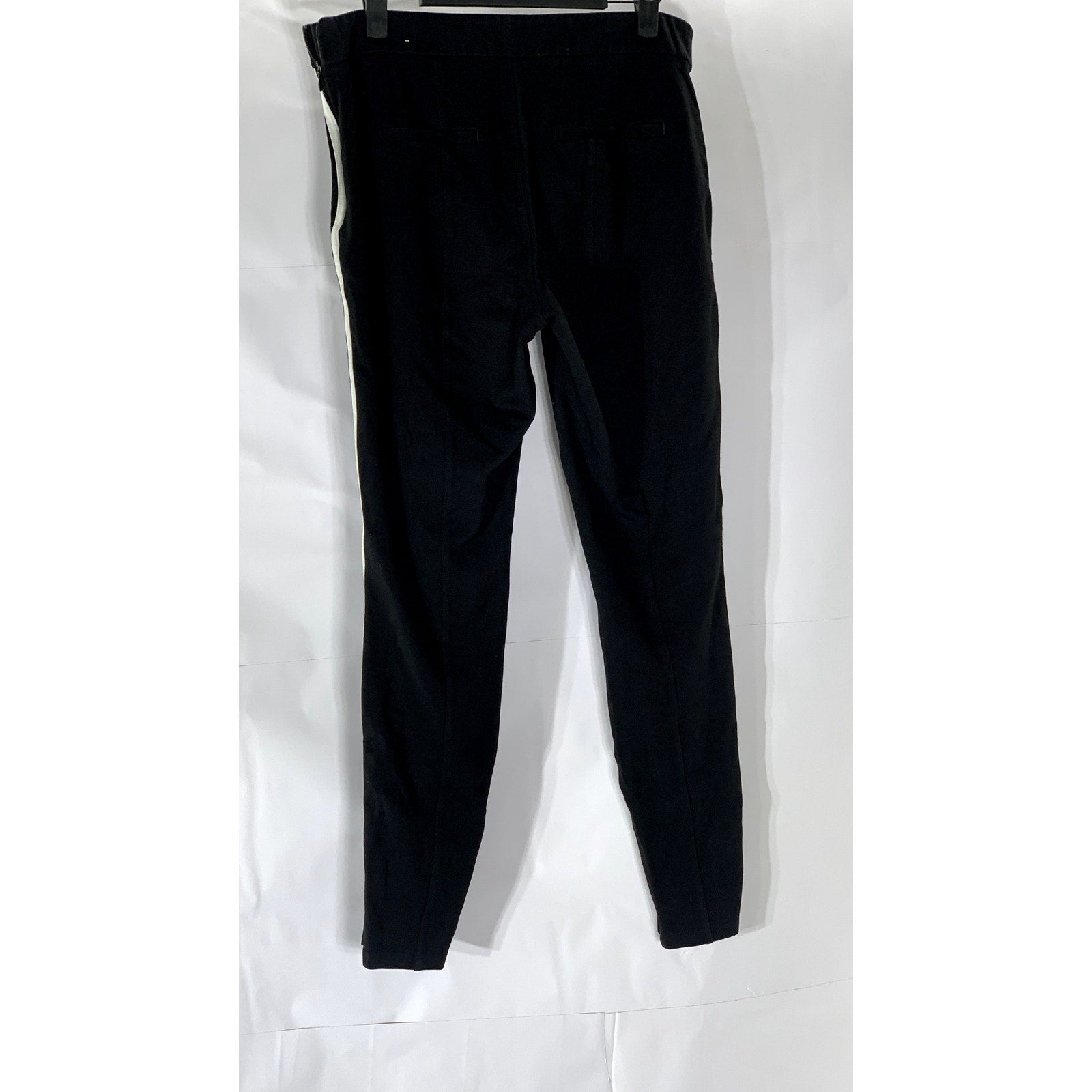 WHITE HOUSE BLACK MARKET Women's Black-White Striped The Skinny Pant SZ 8