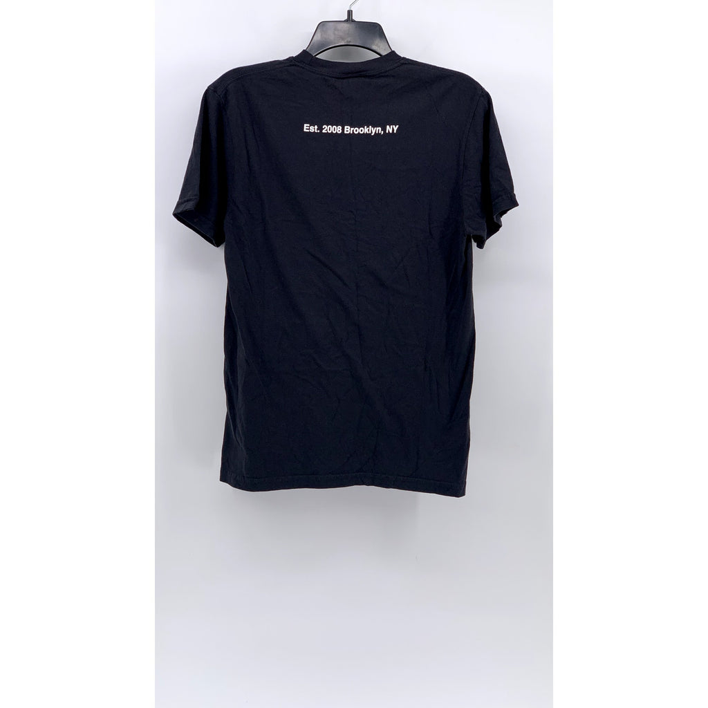 COMFORT COLORS Men's Black Logo Crewneck Casual Short Sleeve T-Shirt SZ S