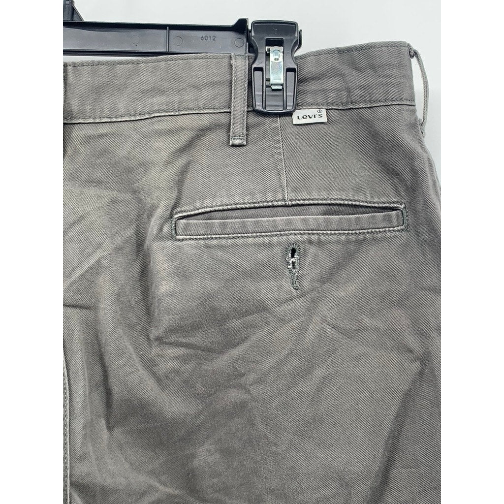 LEVI'S Men's Charcoal Gray Athletic-Fit Tapered Chino Pants SZ 32X34