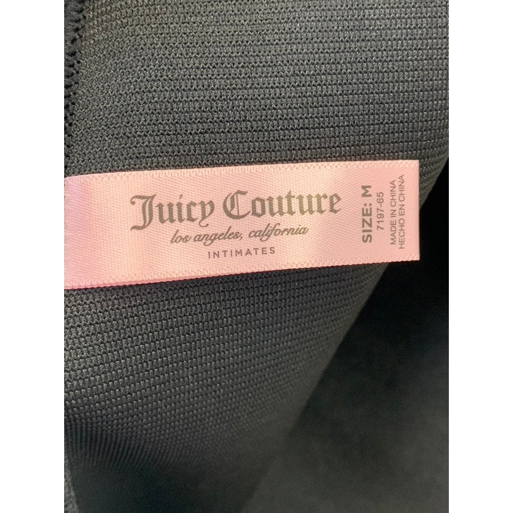 JUICY COUTURE Women's Black Mesh Shaping Briefs SZ M