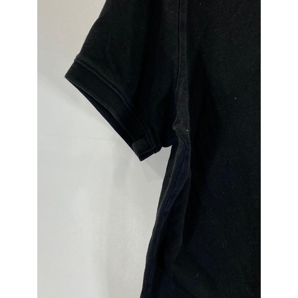 BANANA REPUBLIC Men's Solid Black Cotton Short Sleeve Polo Shirt SZ S