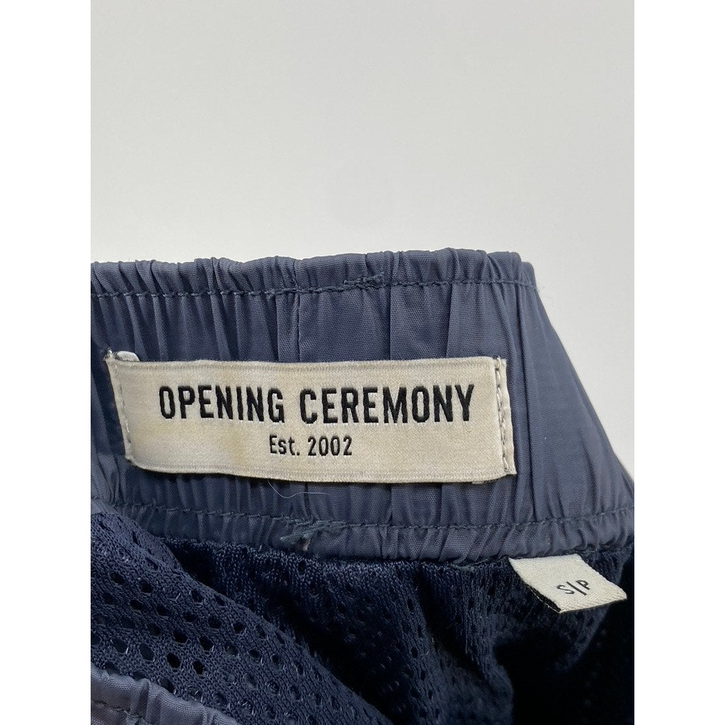 OPENING CEREMONY Women's Navy Blue Nylon Embroidered Logo Jogger Pants SZ S