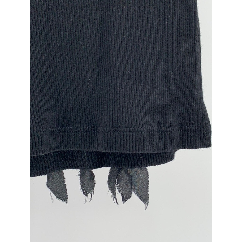 EXPRESS Women's Black Ruffle-Sequin Tank Top SZ 2XS