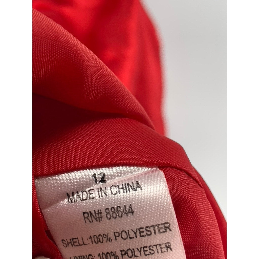 JOHN MEYER OF NORWICH Women's Red Satin-Like Scoop-Neck Tank Top SZ 12